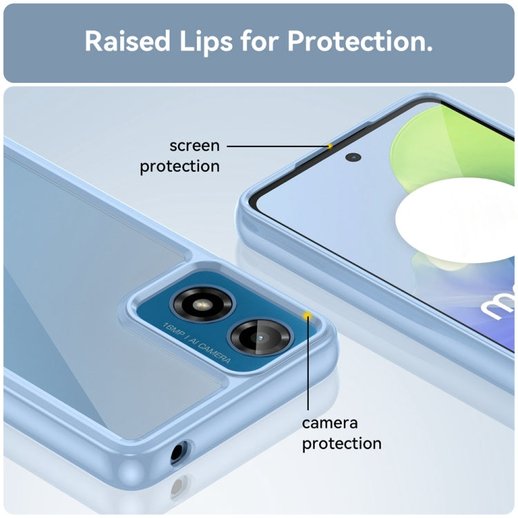 For Motorola Moto G24 Power Colorful Series Acrylic Hybrid TPU Phone Case(Blue) by buy2fix