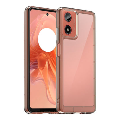 For Motorola Moto G24 Power Colorful Series Acrylic Hybrid TPU Phone Case(Transparent Grey) by buy2fix