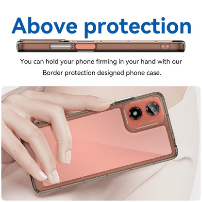 For Motorola Moto G24 Power Colorful Series Acrylic Hybrid TPU Phone Case(Transparent Grey) by buy2fix
