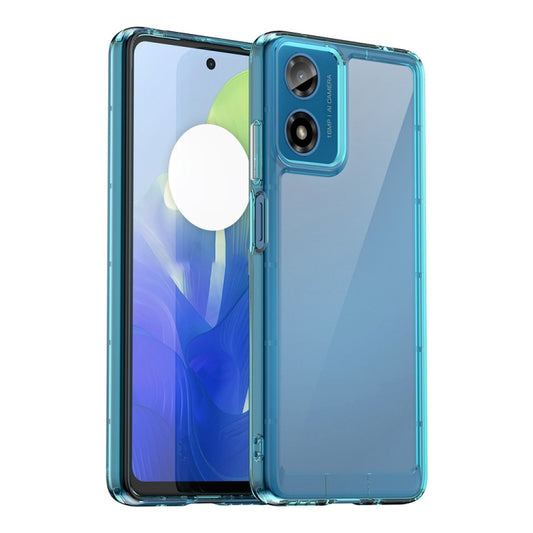 For Motorola Moto G24 Power Colorful Series Acrylic Hybrid TPU Phone Case(Transparent Blue) by buy2fix
