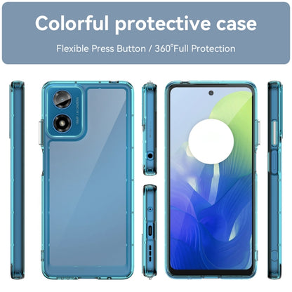 For Motorola Moto G24 Power Colorful Series Acrylic Hybrid TPU Phone Case(Transparent Blue) by buy2fix