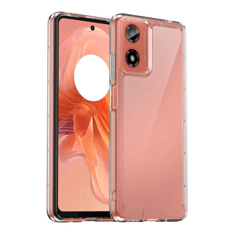 For Motorola Moto G24 Power Colorful Series Acrylic Hybrid TPU Phone Case(Transparent) by buy2fix