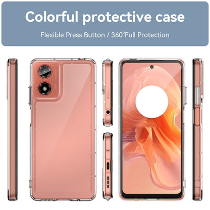 For Motorola Moto G24 Power Colorful Series Acrylic Hybrid TPU Phone Case(Transparent) by buy2fix