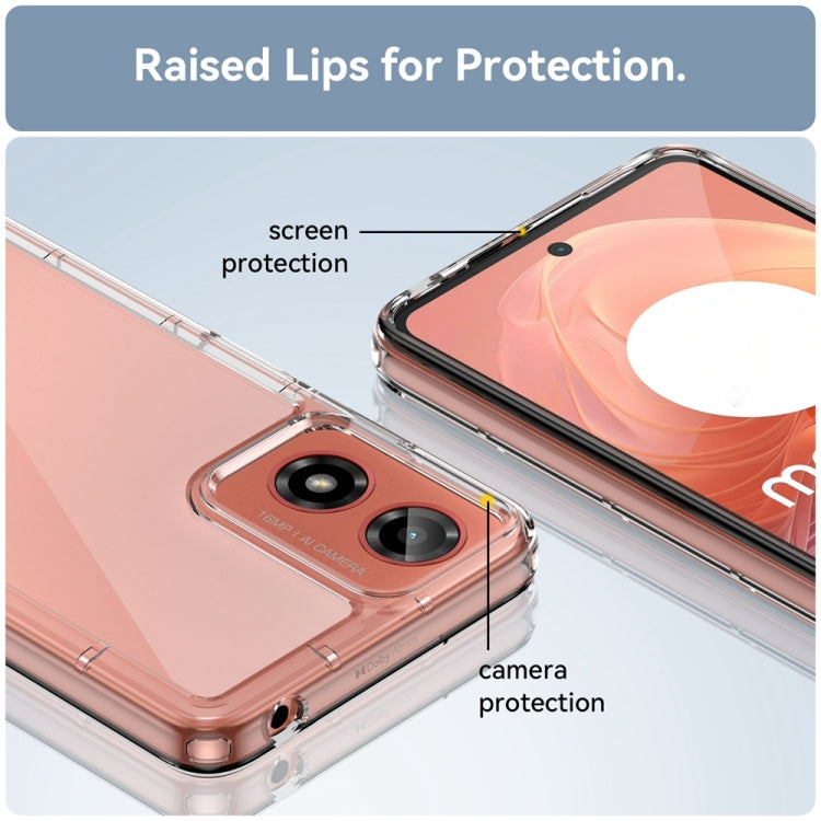 For Motorola Moto G24 Power Colorful Series Acrylic Hybrid TPU Phone Case(Transparent) by buy2fix