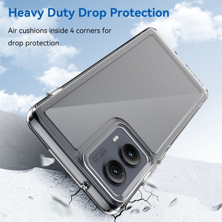 For Motorola Edge 2024 Colorful Series Acrylic Hybrid TPU Phone Case(Transparent) by buy2fix