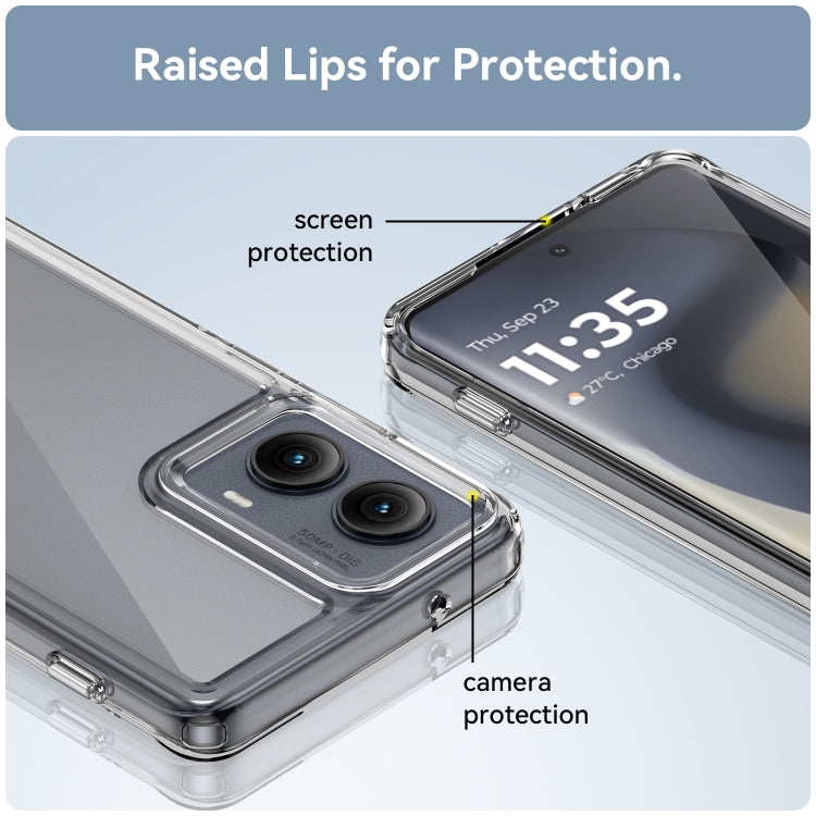 For Motorola Edge 2024 Colorful Series Acrylic Hybrid TPU Phone Case(Transparent) by buy2fix