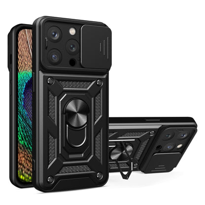 For iPhone 15 Pro Sliding Camera Cover Design TPU+PC Phone Case(Black) - iPhone 15 Pro Cases by buy2fix | Online Shopping UK | buy2fix
