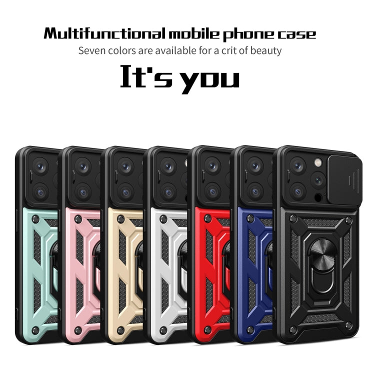 For iPhone 15 Pro Sliding Camera Cover Design TPU+PC Phone Case(Black) - iPhone 15 Pro Cases by buy2fix | Online Shopping UK | buy2fix