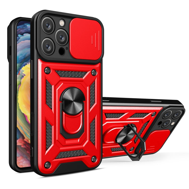 For iPhone 16 Pro Max Sliding Camera Cover Design TPU+PC Phone Case(Red) by buy2fix
