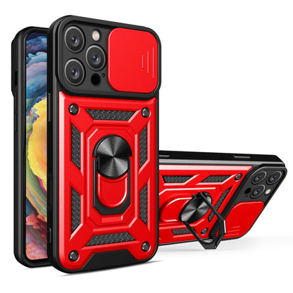For iPhone 16 Pro Max Sliding Camera Cover Design TPU+PC Phone Case(Red) by buy2fix