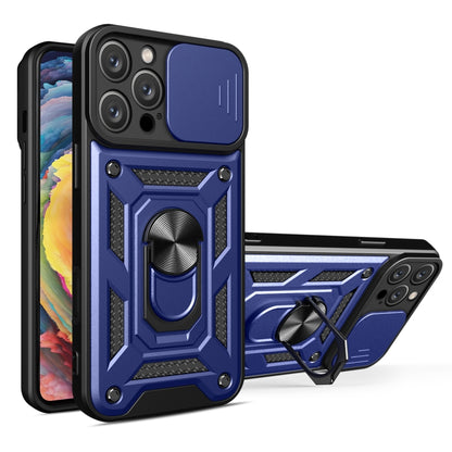 For iPhone 16 Pro Max Sliding Camera Cover Design TPU+PC Phone Case(Blue) by buy2fix