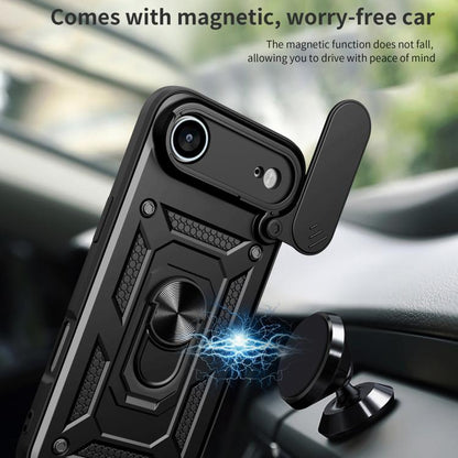 For iPhone Air Sliding Camera Cover Design TPU+PC Phone Case(Black) - iPhone Air Cases by buy2fix | Online Shopping UK | buy2fix