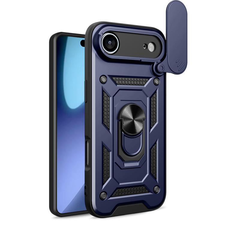 For iPhone Air Sliding Camera Cover Design TPU+PC Phone Case(Blue) - iPhone Air Cases by buy2fix | Online Shopping UK | buy2fix