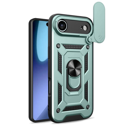 For iPhone Air Sliding Camera Cover Design TPU+PC Phone Case(Green) - iPhone Air Cases by buy2fix | Online Shopping UK | buy2fix