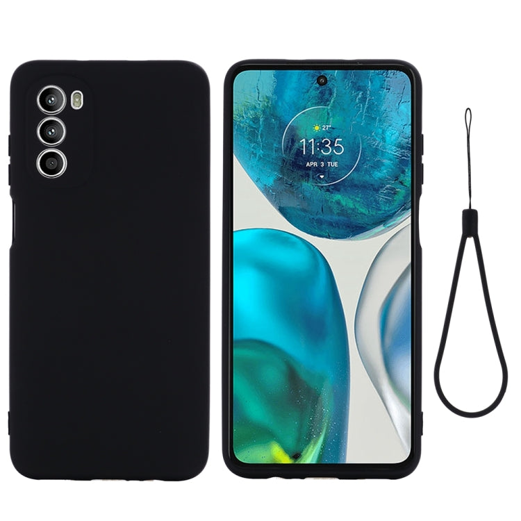 For Motorola Moto G71s 5G Solid Color Liquid Silicone Dropproof Full Coverage Phone Case(Black) by buy2fix