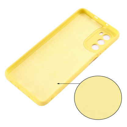 For Motorola Moto G71s 5G Solid Color Liquid Silicone Dropproof Full Coverage Phone Case(Yellow) by buy2fix