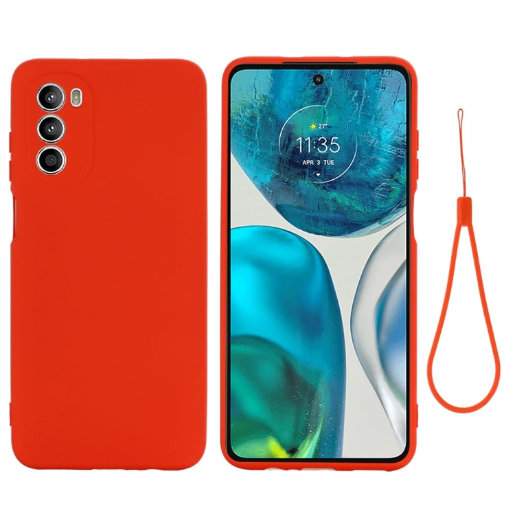 For Motorola Moto G71s 5G Solid Color Liquid Silicone Dropproof Full Coverage Phone Case(Red) by buy2fix
