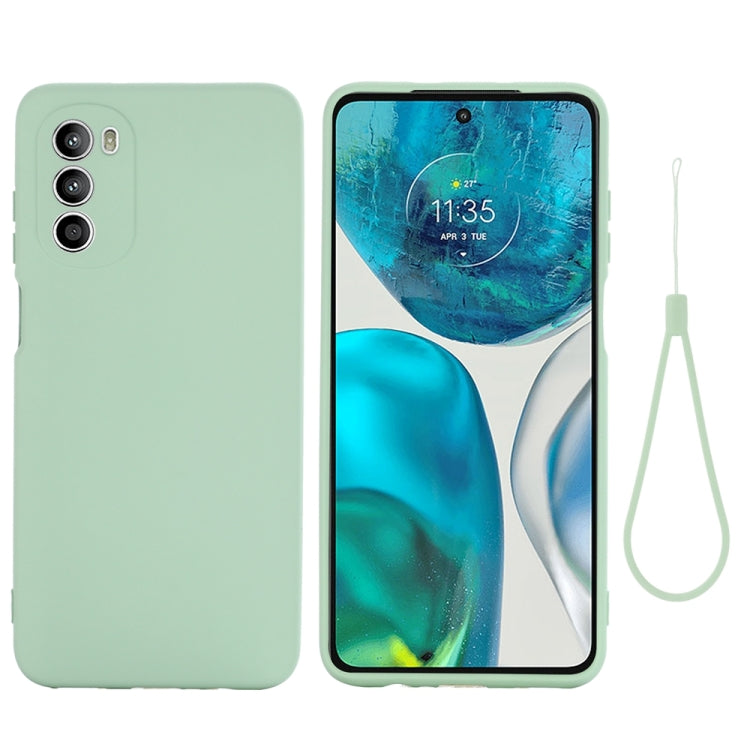 For Motorola Moto G71s 5G Solid Color Liquid Silicone Dropproof Full Coverage Phone Case(Green) by buy2fix