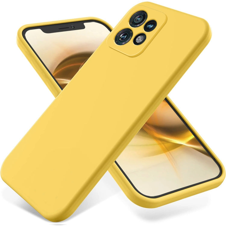 For Motorola Edge 40 Pro/Edge+ 2023/X40 Solid Color Liquid Silicone Dropproof Full Coverage Phone Case(Yellow) by buy2fix
