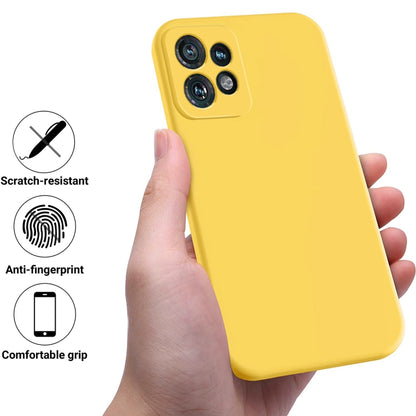 For Motorola Edge 40 Pro/Edge+ 2023/X40 Solid Color Liquid Silicone Dropproof Full Coverage Phone Case(Yellow) by buy2fix