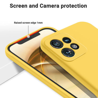 For Motorola Edge 40 Pro/Edge+ 2023/X40 Solid Color Liquid Silicone Dropproof Full Coverage Phone Case(Yellow) by buy2fix