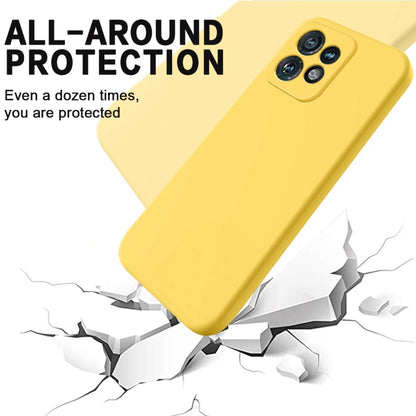 For Motorola Edge 40 Pro/Edge+ 2023/X40 Solid Color Liquid Silicone Dropproof Full Coverage Phone Case(Yellow) by buy2fix