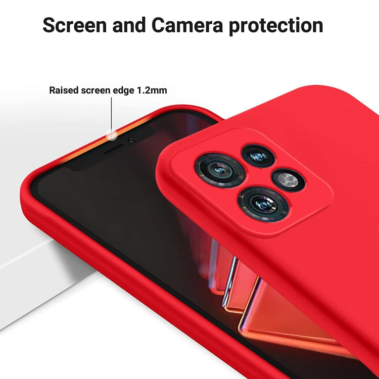 For Motorola Edge 40 Pro/Edge+ 2023/X40 Solid Color Liquid Silicone Dropproof Full Coverage Phone Case(Red) by buy2fix