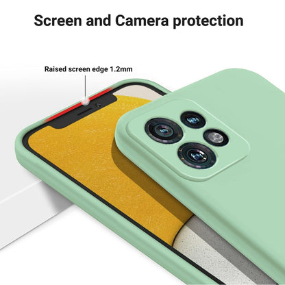 For Motorola Edge 40 Pro/Edge+ 2023/X40 Solid Color Liquid Silicone Dropproof Full Coverage Phone Case(Green) by buy2fix
