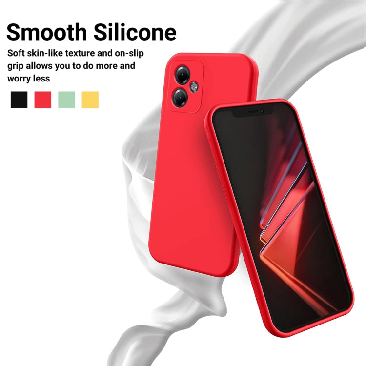 For Motorola Moto G14 Solid Color Liquid Silicone Dropproof Full Coverage Phone Case(Red) by buy2fix