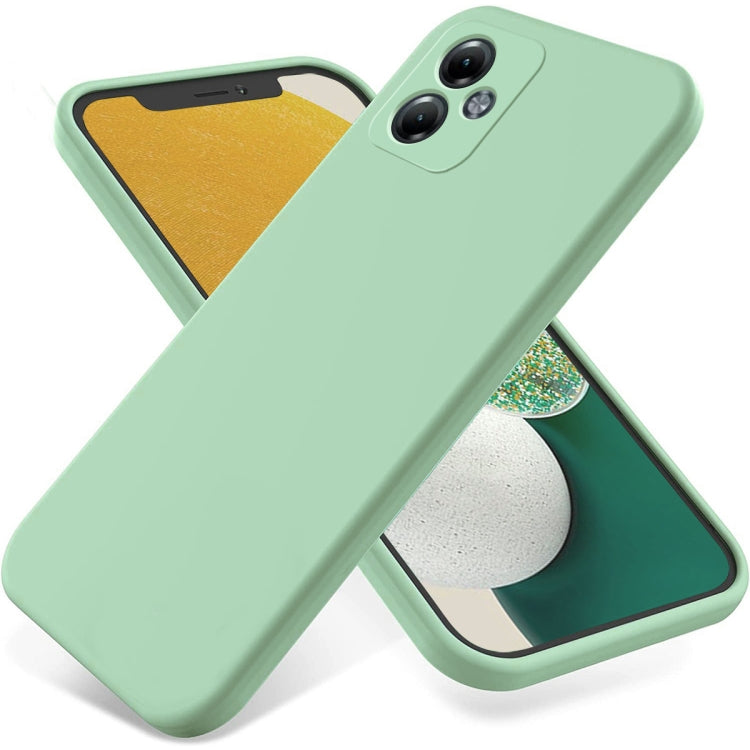 For Motorola Moto G14 Solid Color Liquid Silicone Dropproof Full Coverage Phone Case(Green) by buy2fix