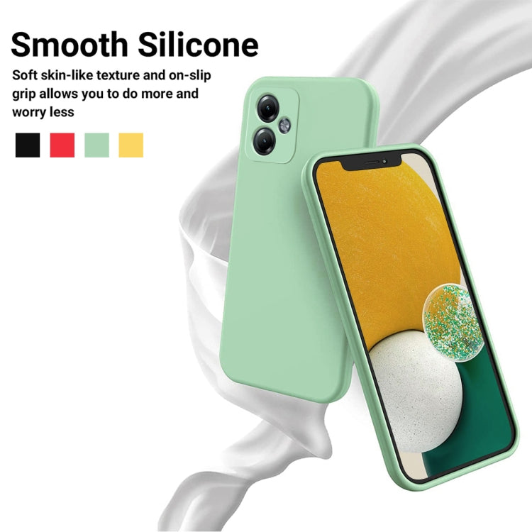 For Motorola Moto G14 Solid Color Liquid Silicone Dropproof Full Coverage Phone Case(Green) by buy2fix