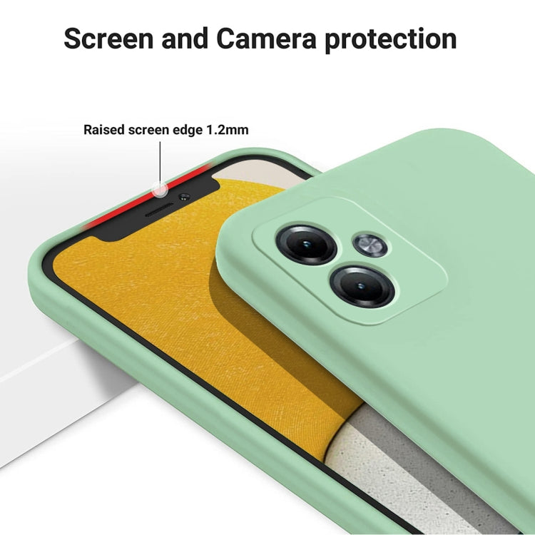 For Motorola Moto G14 Solid Color Liquid Silicone Dropproof Full Coverage Phone Case(Green) by buy2fix