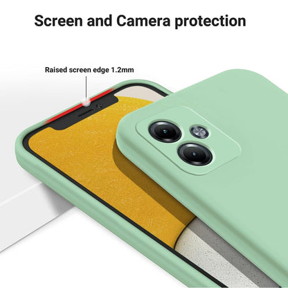 For Motorola Moto G14 Solid Color Liquid Silicone Dropproof Full Coverage Phone Case(Green) by buy2fix