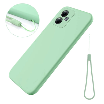 For Motorola Moto G14 Solid Color Liquid Silicone Dropproof Full Coverage Phone Case(Green) by buy2fix