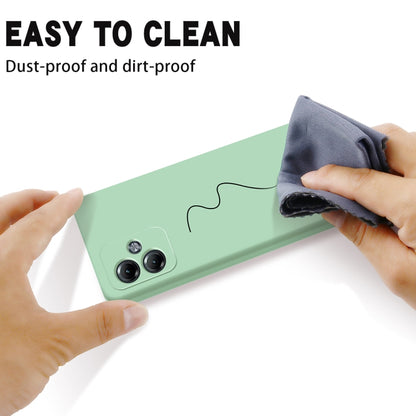 For Motorola Moto G14 Solid Color Liquid Silicone Dropproof Full Coverage Phone Case(Green) by buy2fix