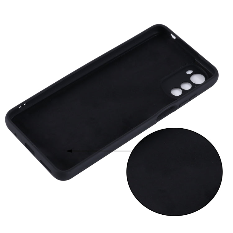 For Motorola Moto E32 4G Solid Color Liquid Silicone Dropproof Full Coverage Phone Case(Black) by buy2fix