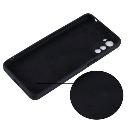 For Motorola Moto E32 4G Solid Color Liquid Silicone Dropproof Full Coverage Phone Case(Black) by buy2fix