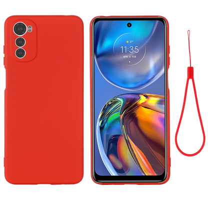For Motorola Moto E32 4G Solid Color Liquid Silicone Dropproof Full Coverage Phone Case(Red) by buy2fix