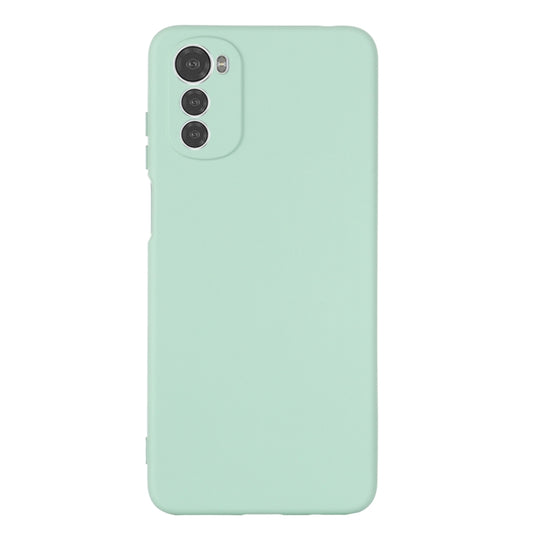 For Motorola Moto E32 4G Solid Color Liquid Silicone Dropproof Full Coverage Phone Case(Green) by buy2fix
