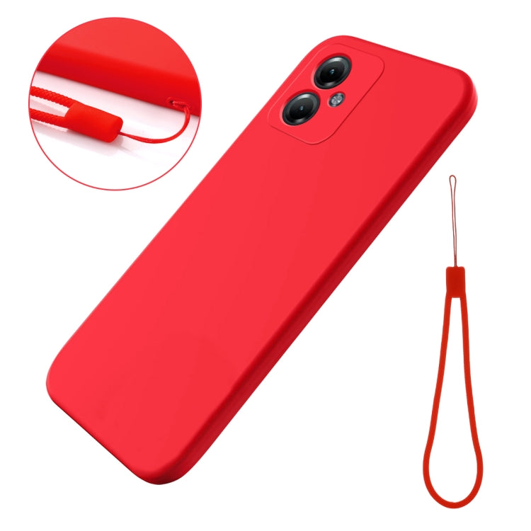 For Motorola Moto G54 Power Solid Color Liquid Silicone Dropproof Full Coverage Phone Case(Red) by buy2fix