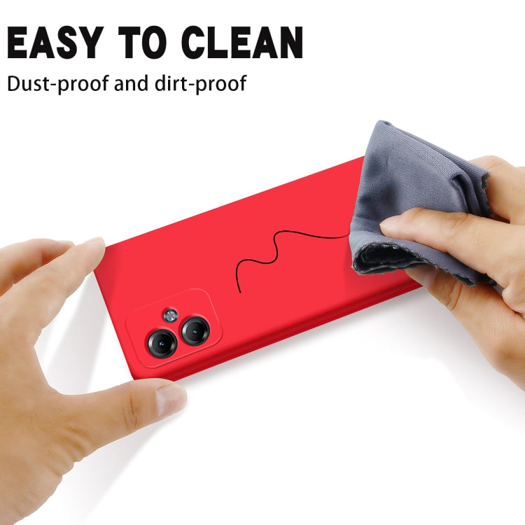 For Motorola Moto G54 Power Solid Color Liquid Silicone Dropproof Full Coverage Phone Case(Red) by buy2fix