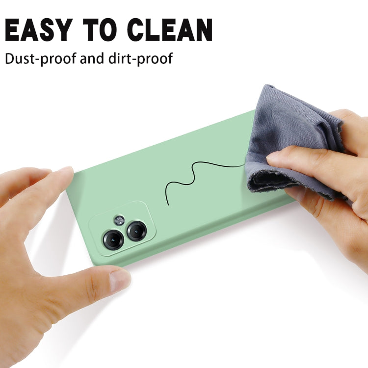 For Motorola Moto G54 Power Solid Color Liquid Silicone Dropproof Full Coverage Phone Case(Green) by buy2fix