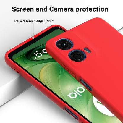For Motorola Moto G04 / G24 Solid Color Liquid Silicone Dropproof Full Coverage Phone Case(Red) by buy2fix