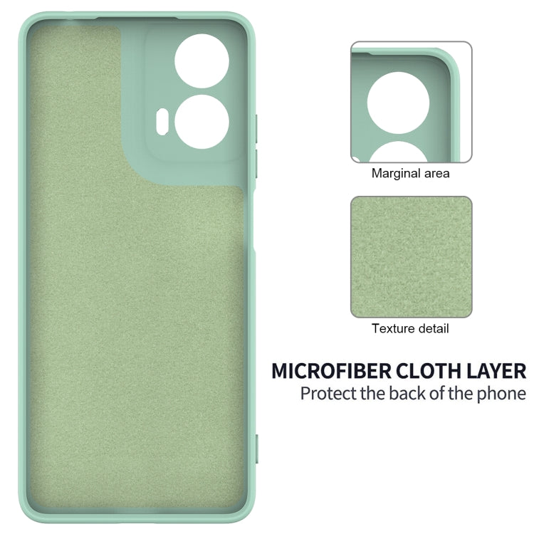For Motorola Moto G04 / G24 Solid Color Liquid Silicone Dropproof Full Coverage Phone Case(Green) by buy2fix