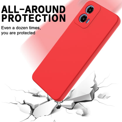 For Motorola Moto G34 Solid Color Liquid Silicone Dropproof Full Coverage Phone Case(Red) by buy2fix