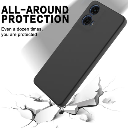 For Motorola Moto G24 Power Solid Color Liquid Silicone Dropproof Full Coverage Phone Case(Black) by buy2fix