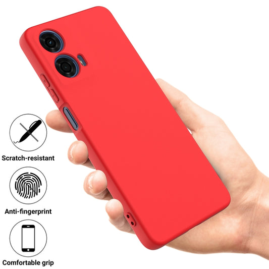 For Motorola Moto G24 Power Solid Color Liquid Silicone Dropproof Full Coverage Phone Case(Red) by buy2fix
