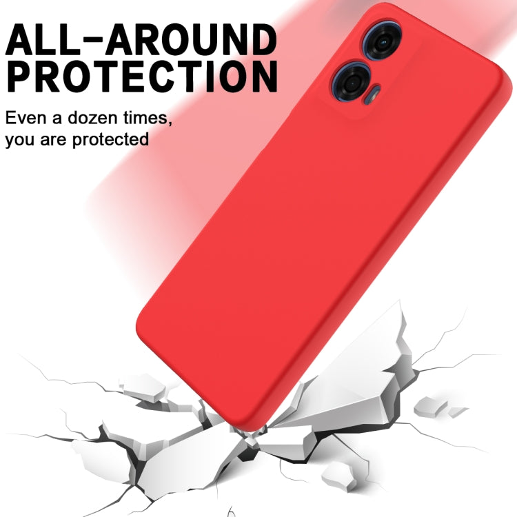 For Motorola Moto G24 Power Solid Color Liquid Silicone Dropproof Full Coverage Phone Case(Red) by buy2fix