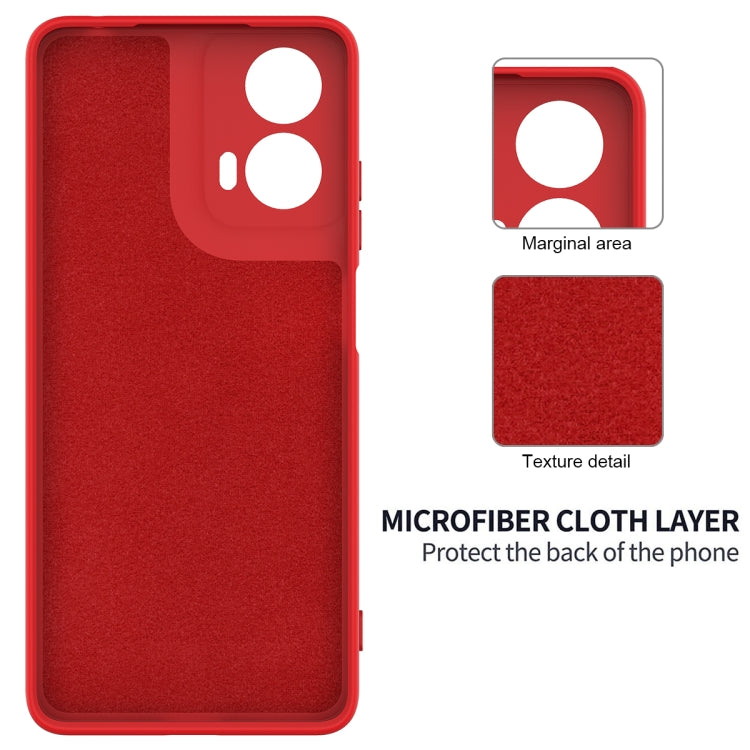 For Motorola Moto G24 Power Solid Color Liquid Silicone Dropproof Full Coverage Phone Case(Red) by buy2fix