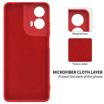 For Motorola Moto G24 Power Solid Color Liquid Silicone Dropproof Full Coverage Phone Case(Red) by buy2fix